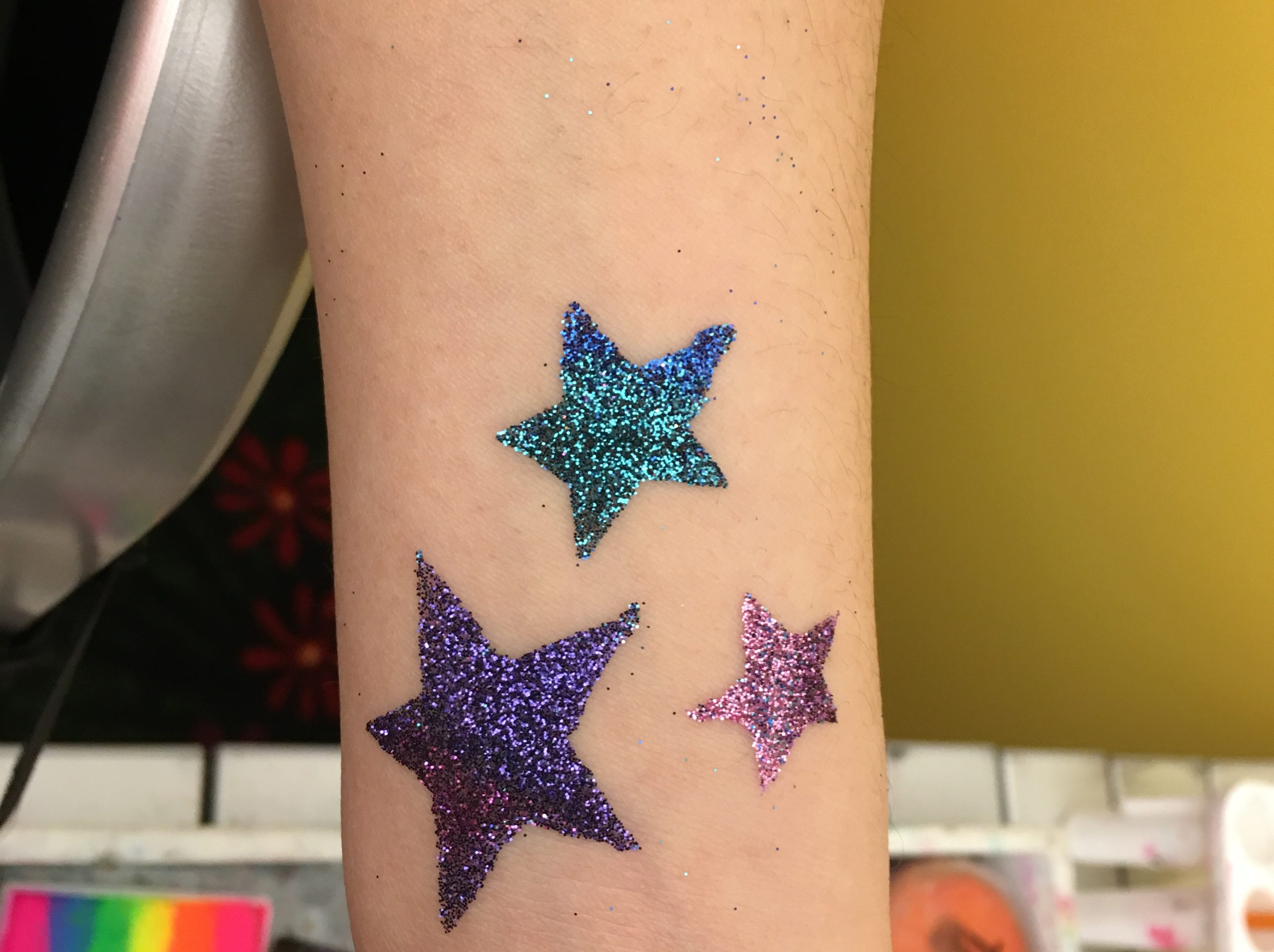 Stars glitter tattoos